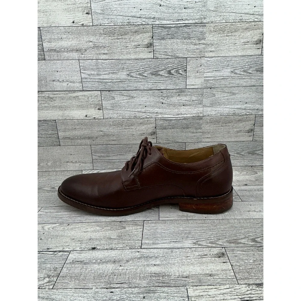 Johnston & Murphy Mens Brown‎ Leather Oxford Dress Shoes Size 9M Made in Brazil